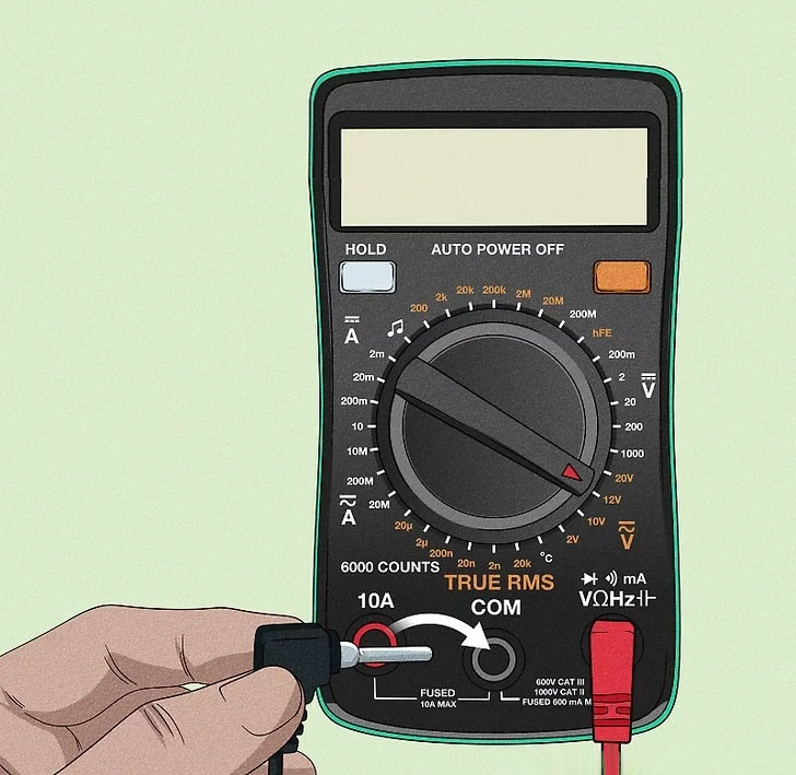 اندازه گیری ولتاژ به کمک مولتی متر دیجیتال