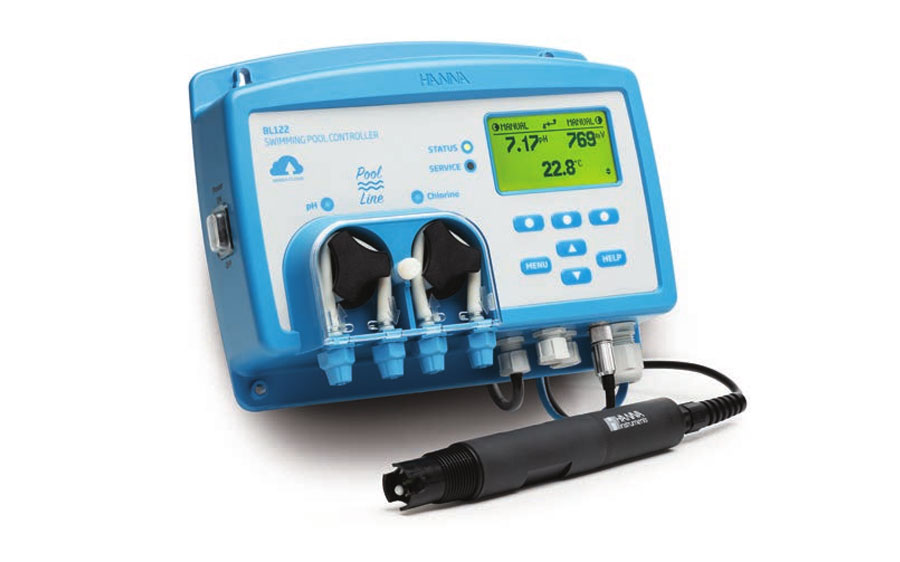 کنترلر pH و ORP و کلر استخر با قابلیت کنترل فضای ابری مدل Hanna BL122 